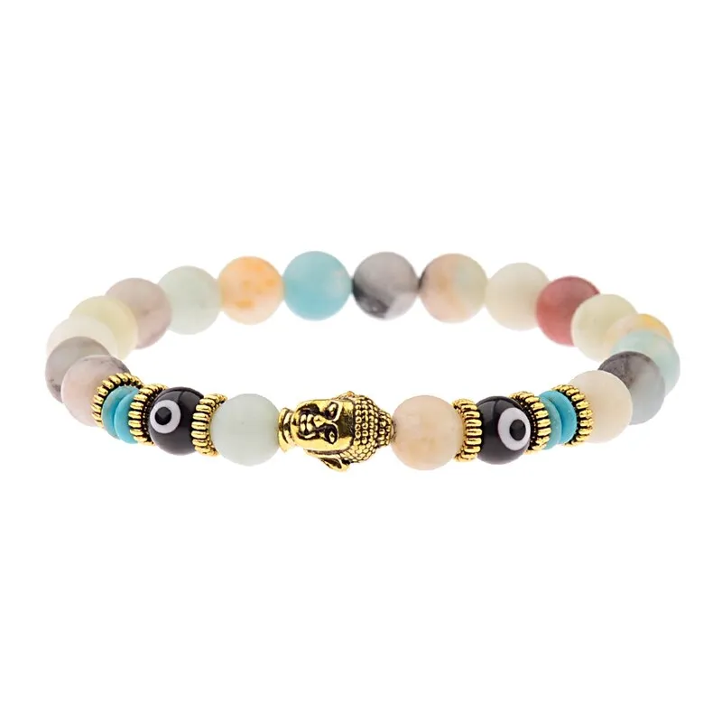 Charm Buddha & Evil Eye Bracelet