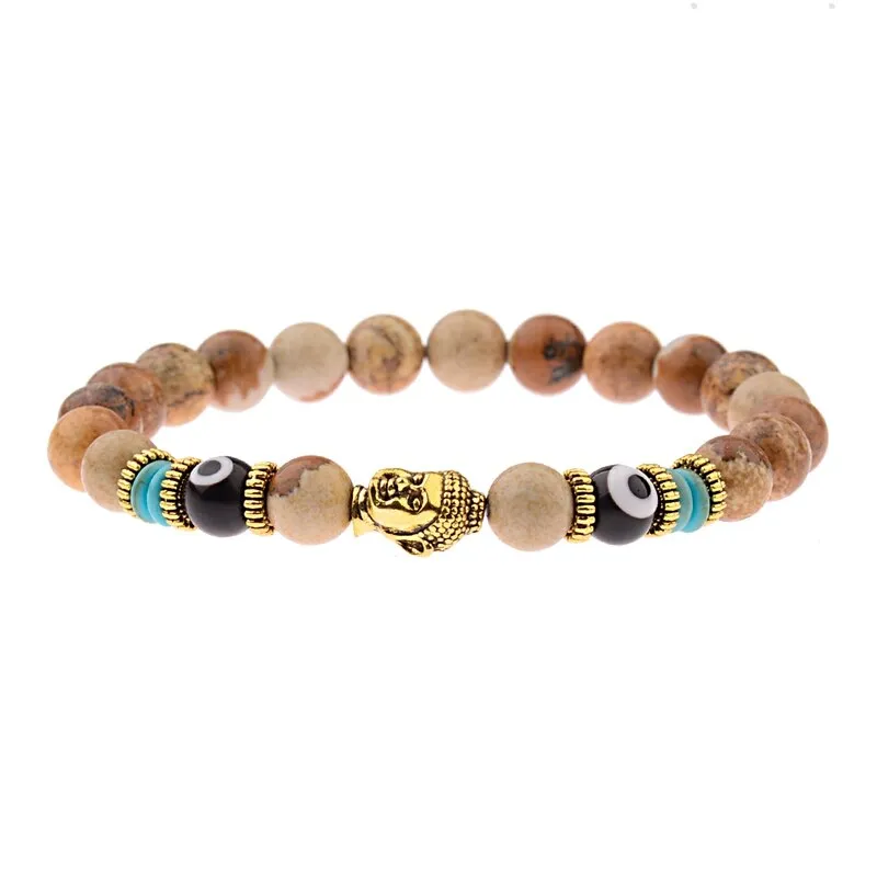 Charm Buddha & Evil Eye Bracelet