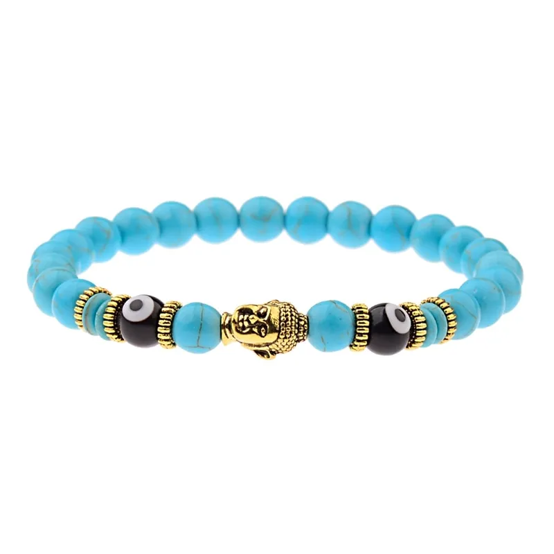 Charm Buddha & Evil Eye Bracelet