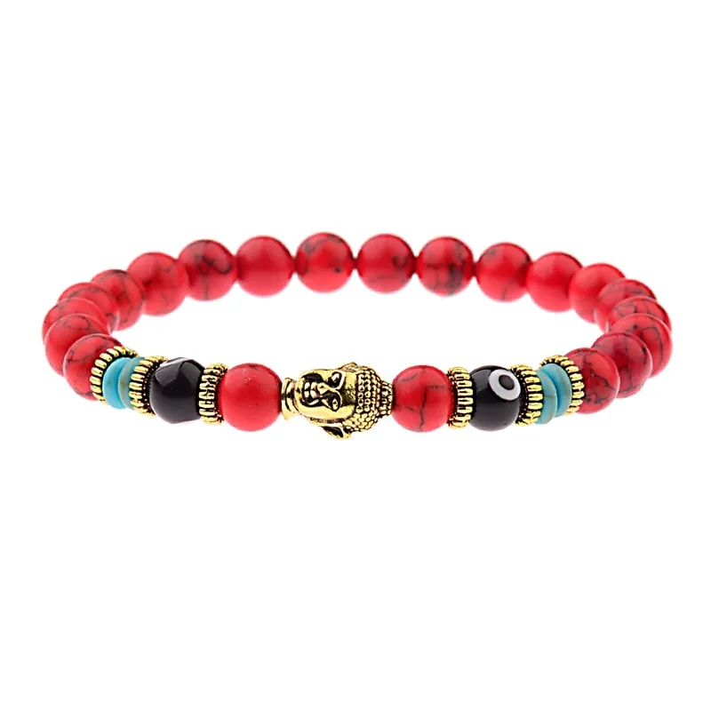 Charm Buddha & Evil Eye Bracelet