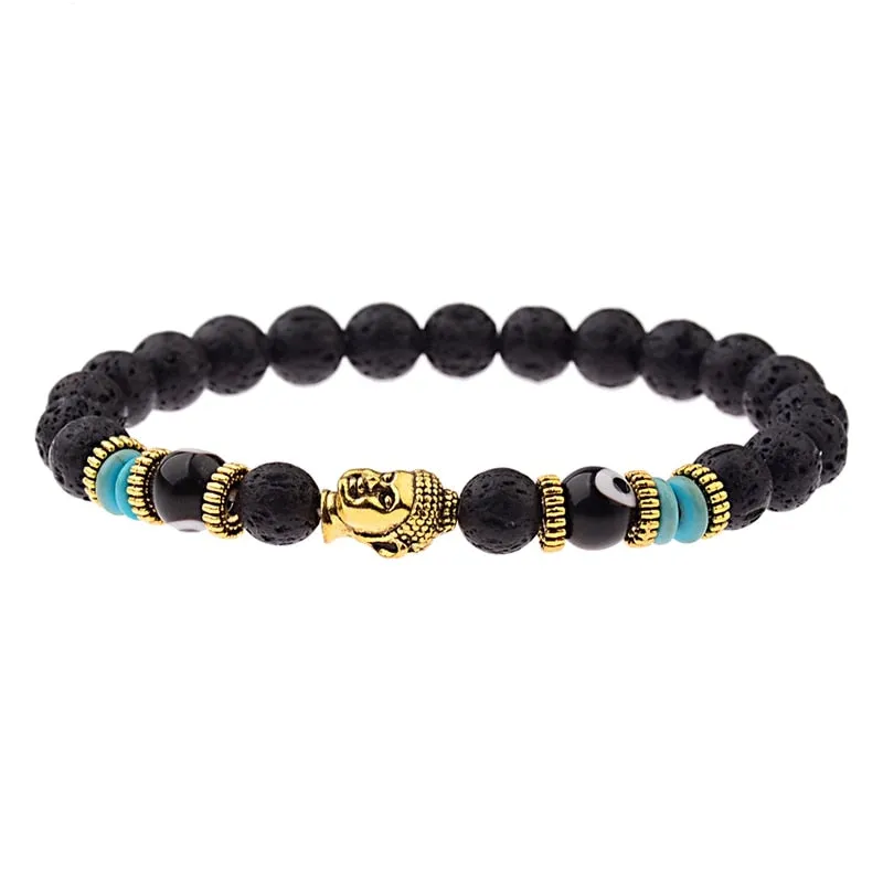 Charm Buddha & Evil Eye Bracelet