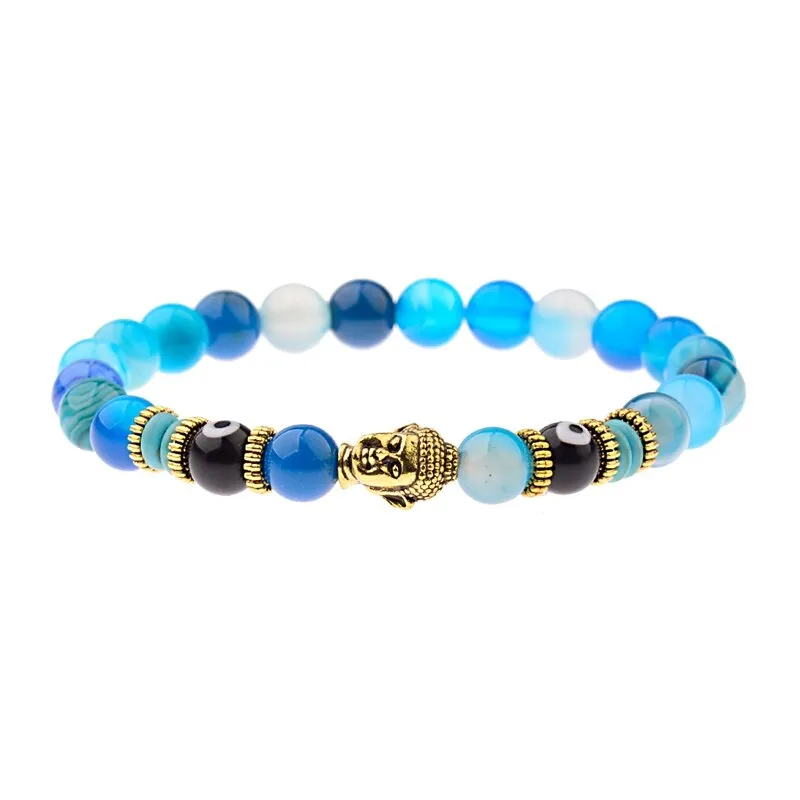 Charm Buddha & Evil Eye Bracelet