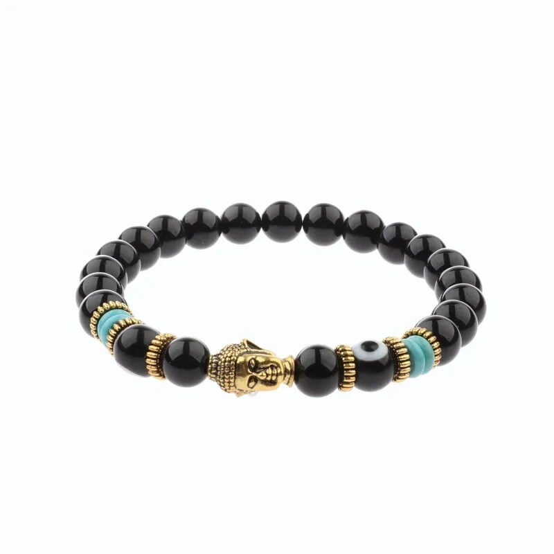 Charm Buddha & Evil Eye Bracelet