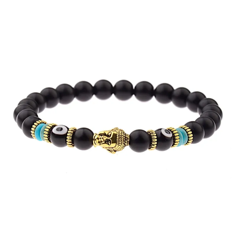 Charm Buddha & Evil Eye Bracelet