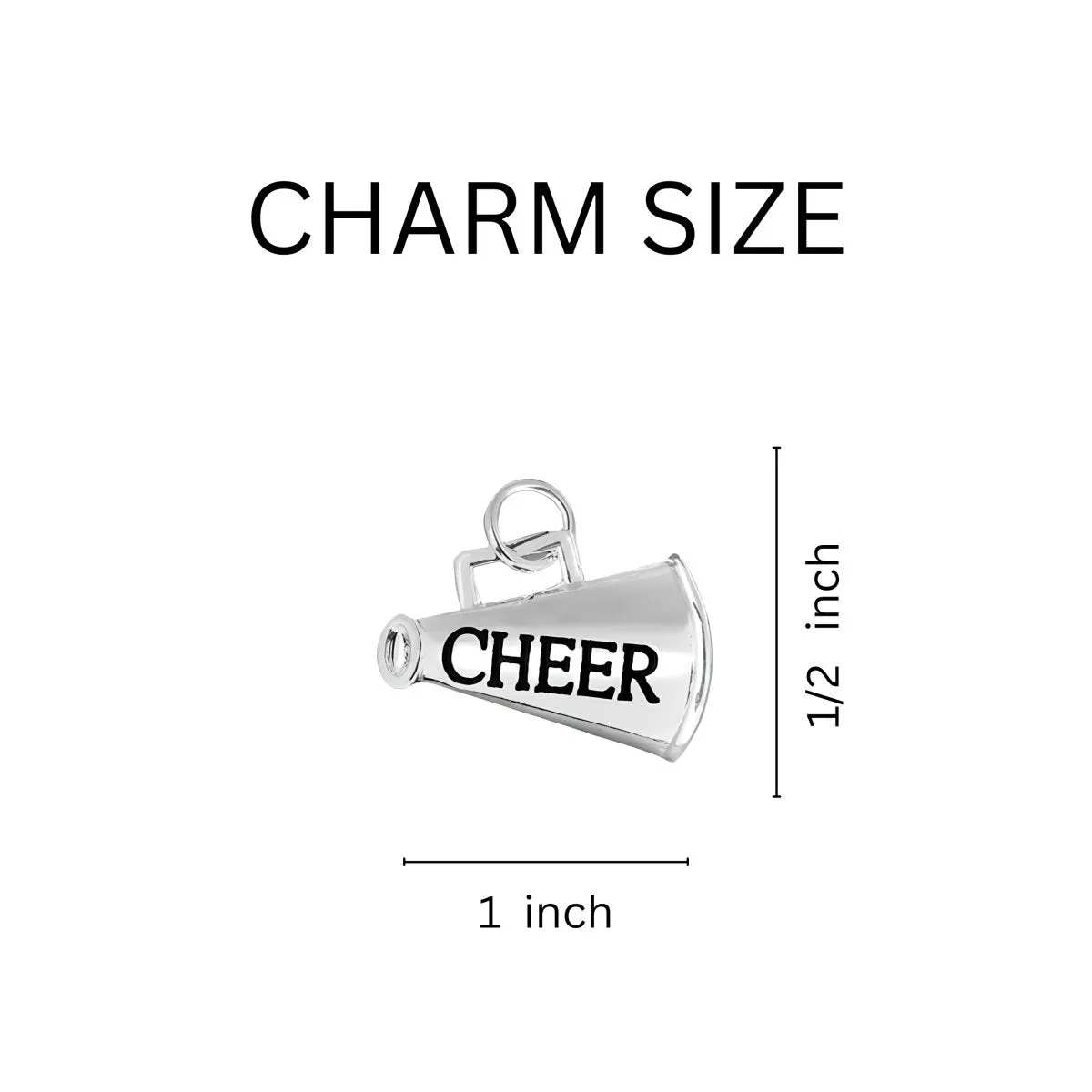 Cheerleading Megaphone Silver Rope Bracelets