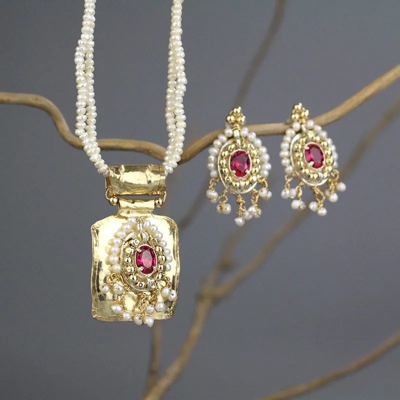 Cherkes Necklace and Earring Set