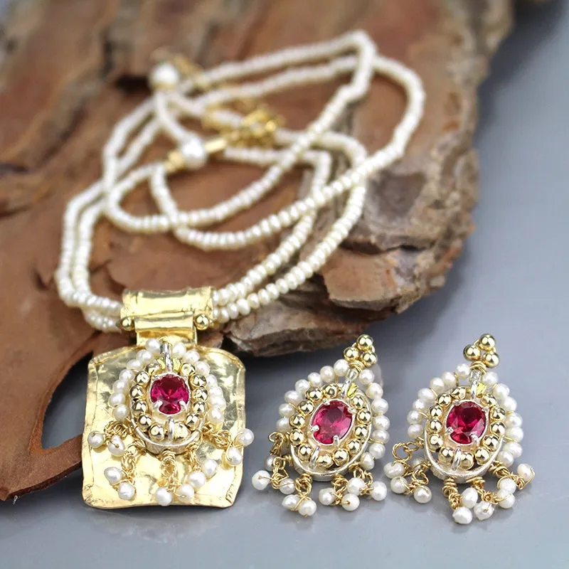 Cherkes Necklace and Earring Set