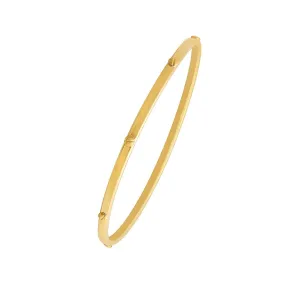 Children's 9ct Yellow Gold Silver Infused Bangle