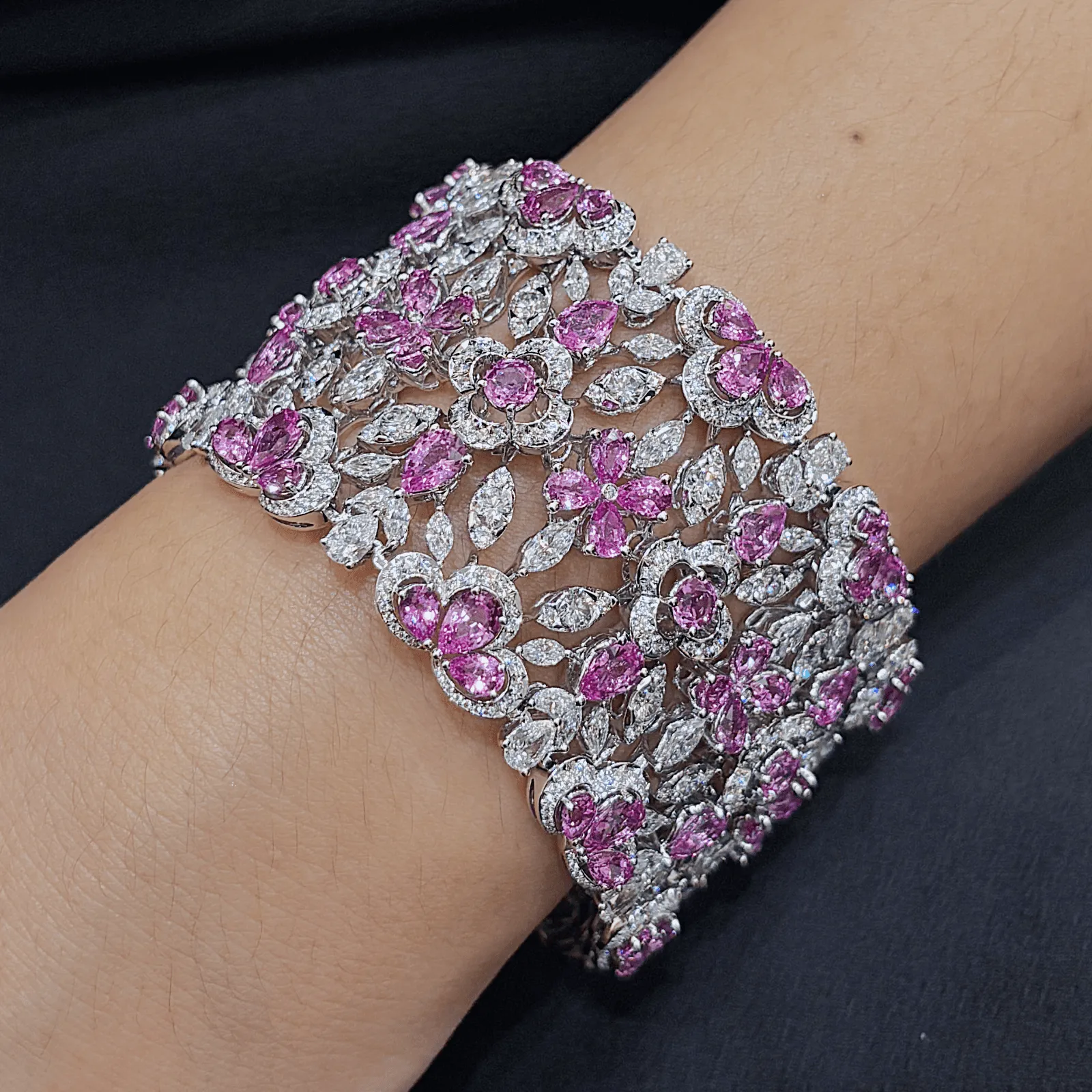 Chopard Diamond Pink Sapphire Bracelet