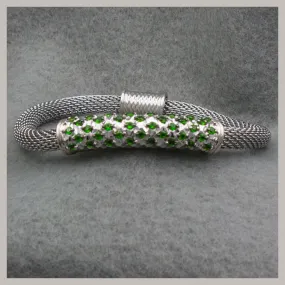 Chrome Diopside 925/Stainless Steel Bracelet