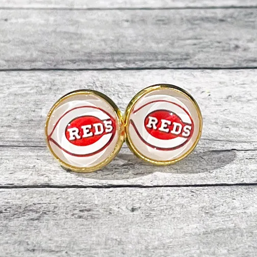 Cincinnati Reds Stud Earrings (SILVER OR GOLD)