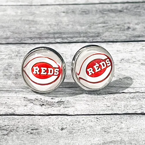 Cincinnati Reds Stud Earrings (SILVER OR GOLD)