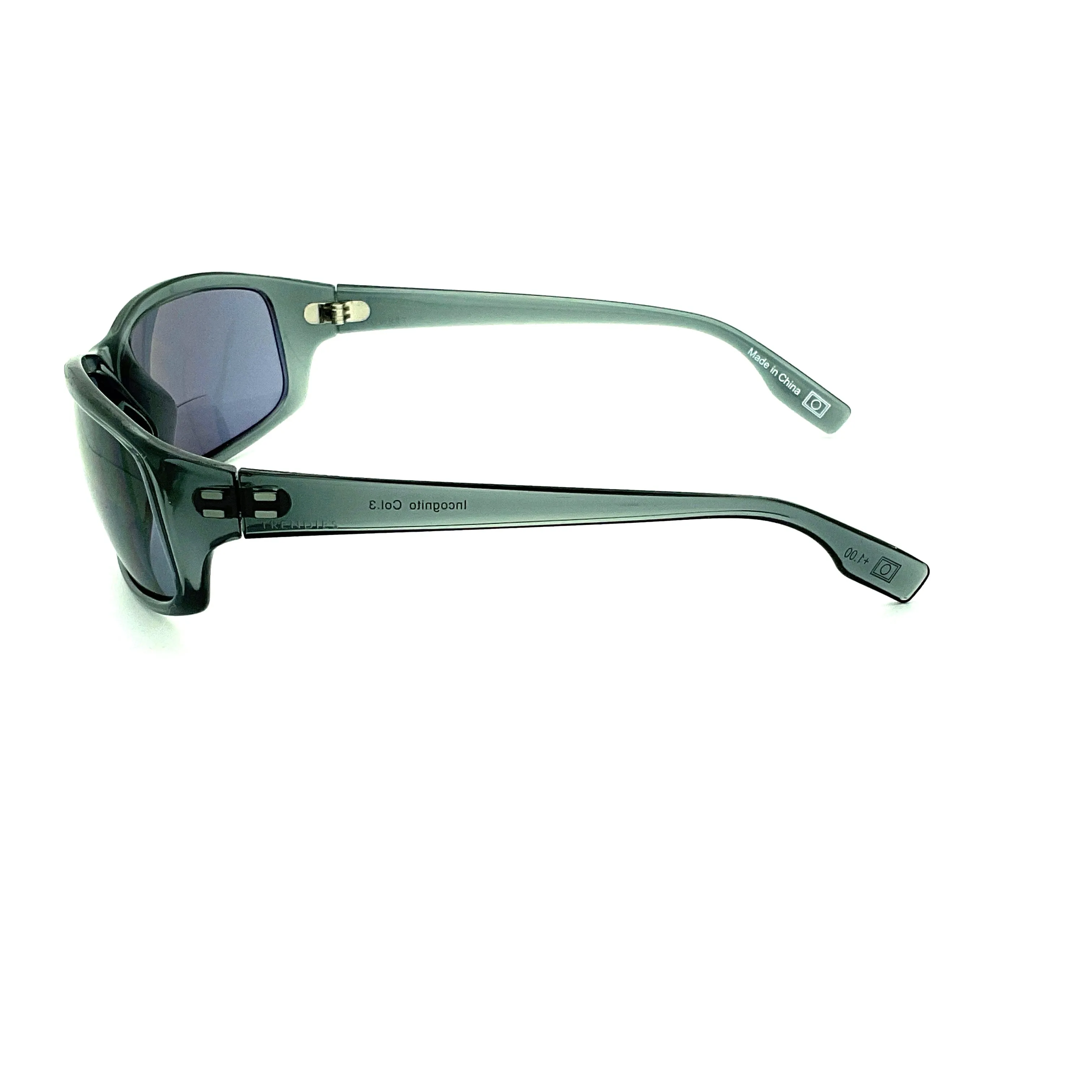 Cinzia Incognito Sport Wrap Bifocal Reading Sunglasses with Case