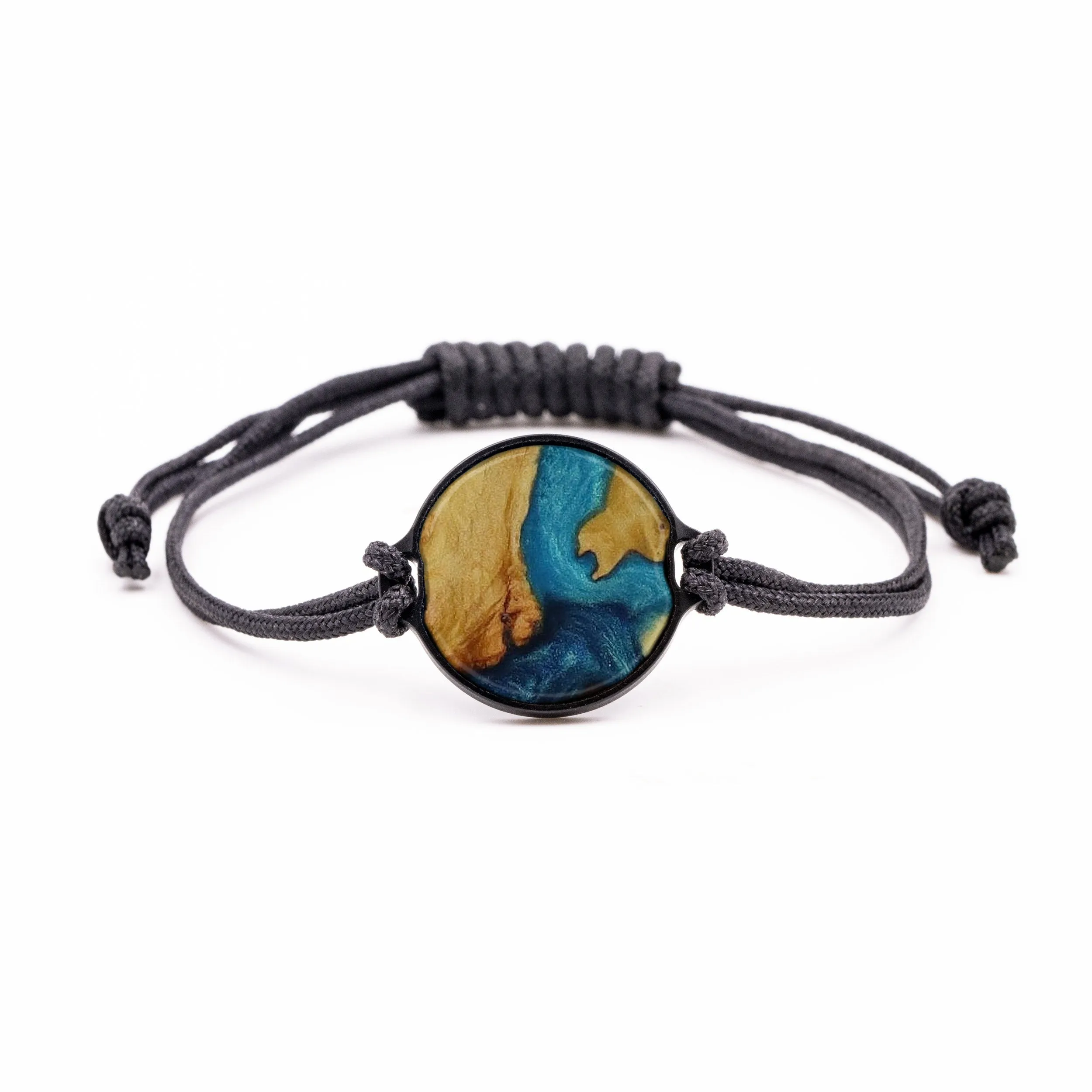 Circle Wood Resin Bracelet - Tiffi (Mosaic, 591545)