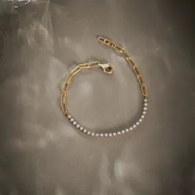 Classic Diamond Paperclip Bracelet