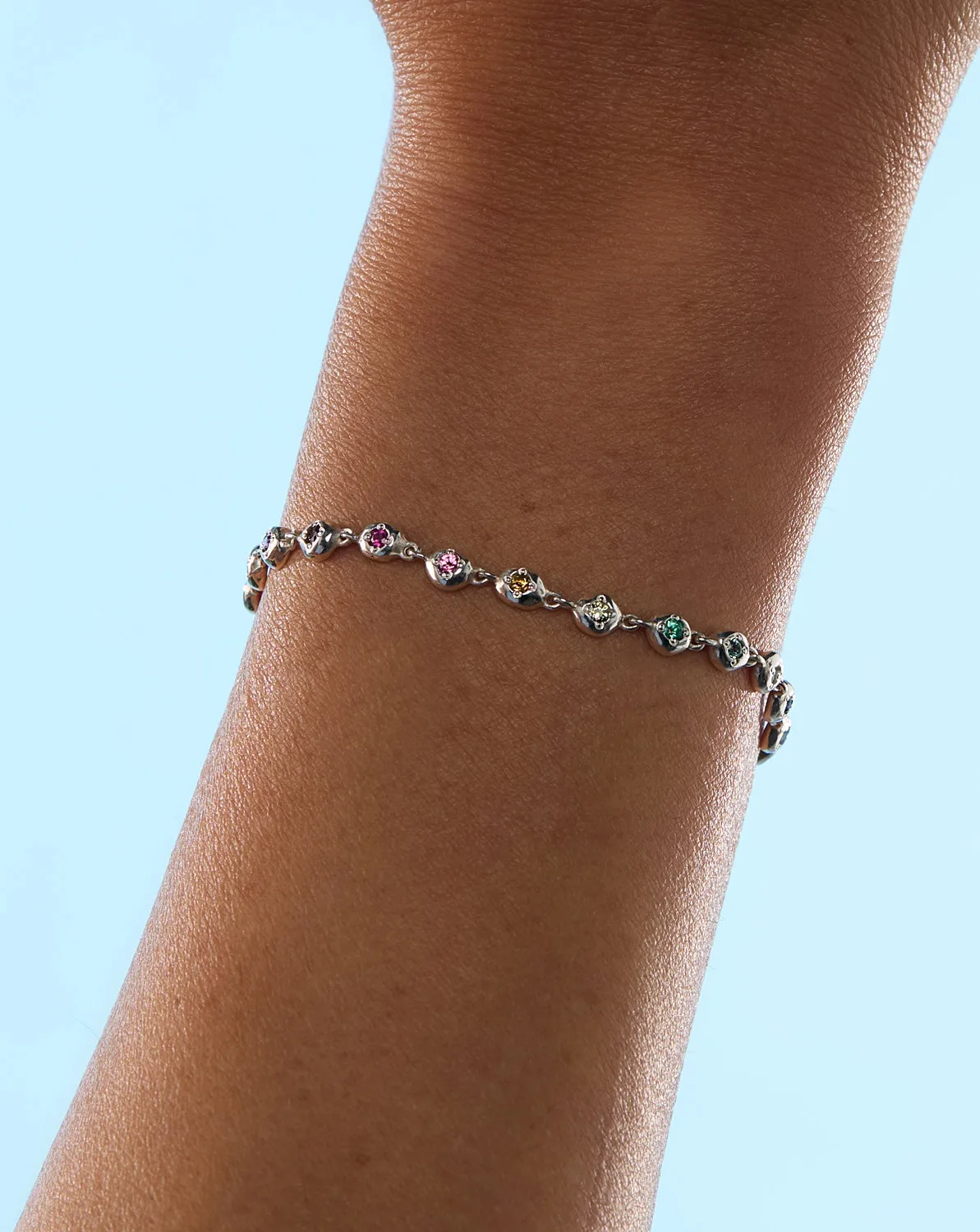 Collective Stone Bracelet | White Gold