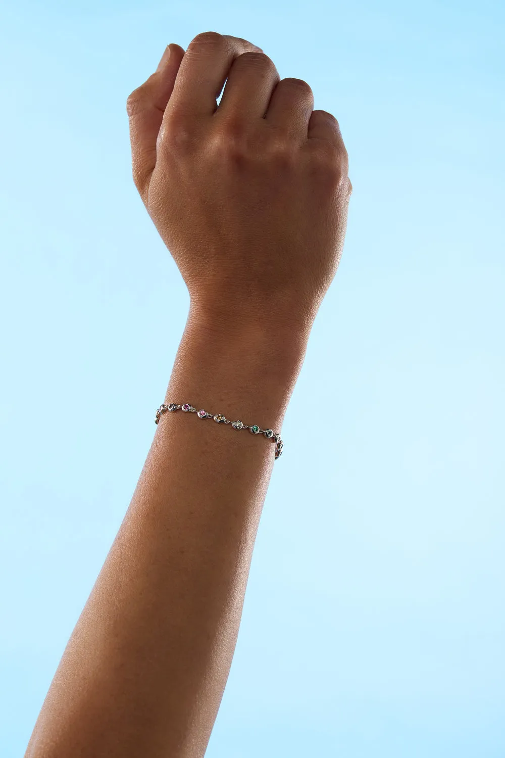 Collective Stone Bracelet | White Gold