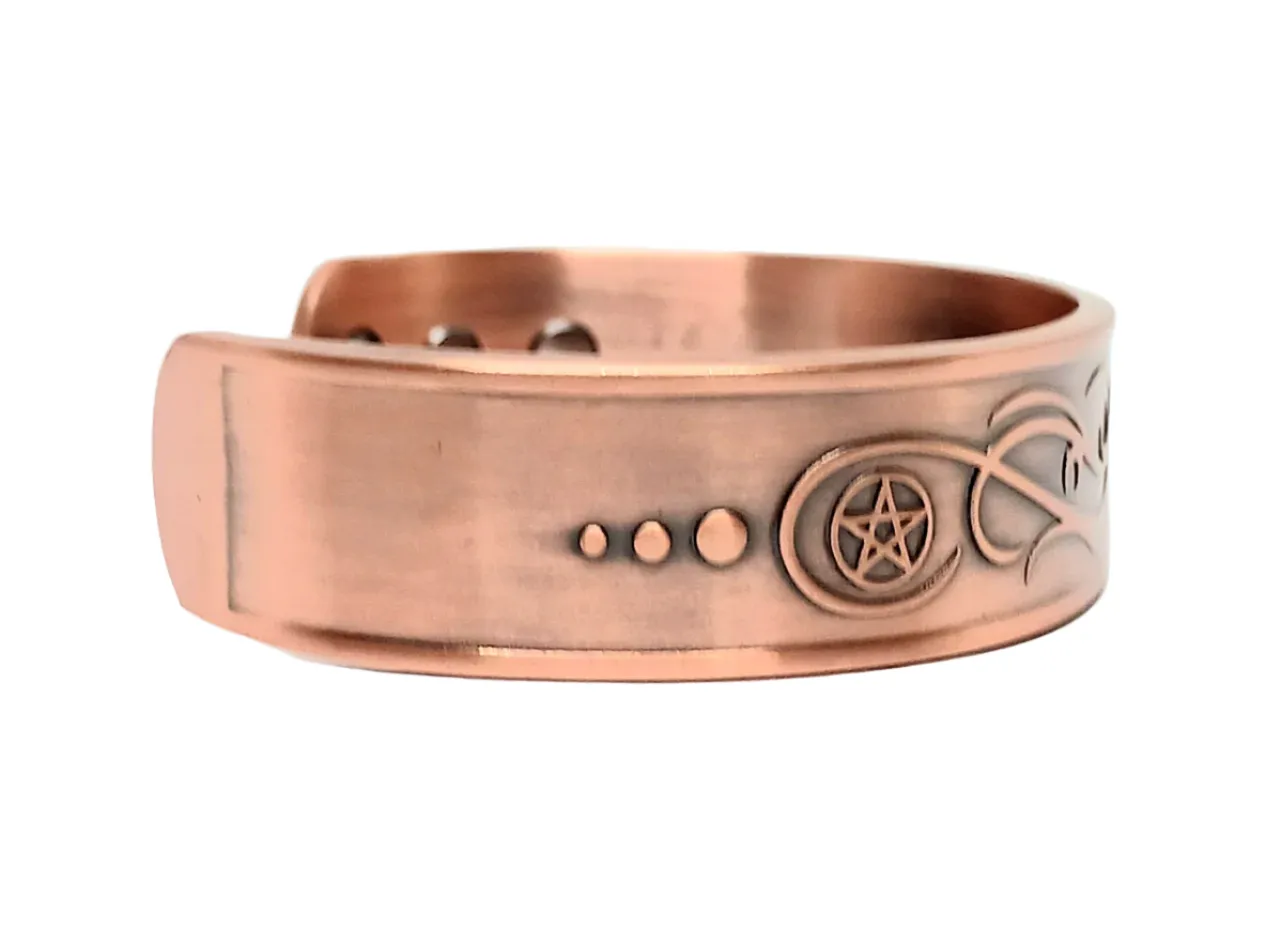 Copper Magnetic Pentagram Adjustable Bracelet