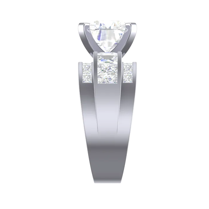 Cubic Zirconia Engagement Ring- Customer Designed Style 4115