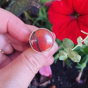 Cuprite and Sterling Silver RIng