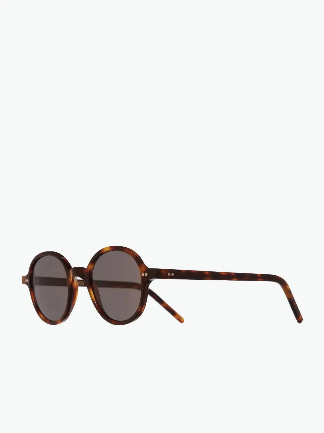 Cutler and Gross Kingsman Round Sunglasses Dark Turtle Havana