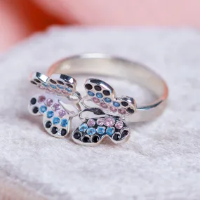 Dazzling Butterflies Sterling Toe Ring