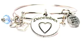 December Circle Expandable Bangle Bracelet Set