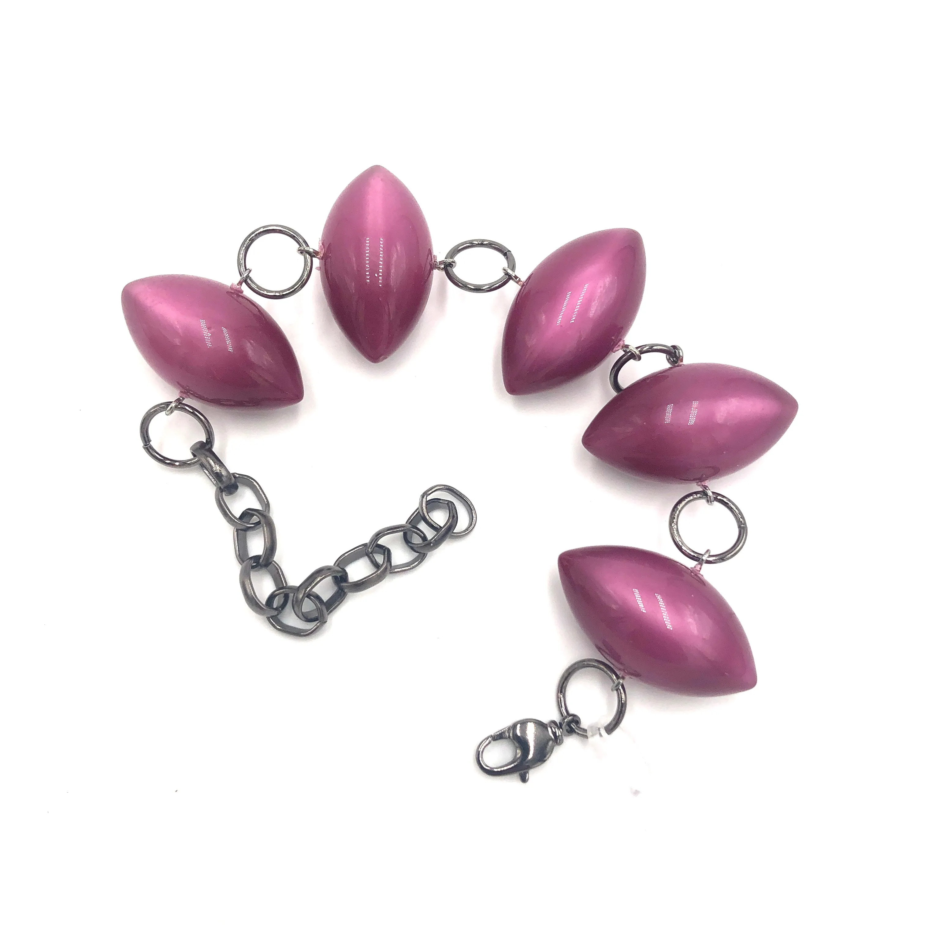 Deep Cranberry Moonglow Pod Stations Bracelet