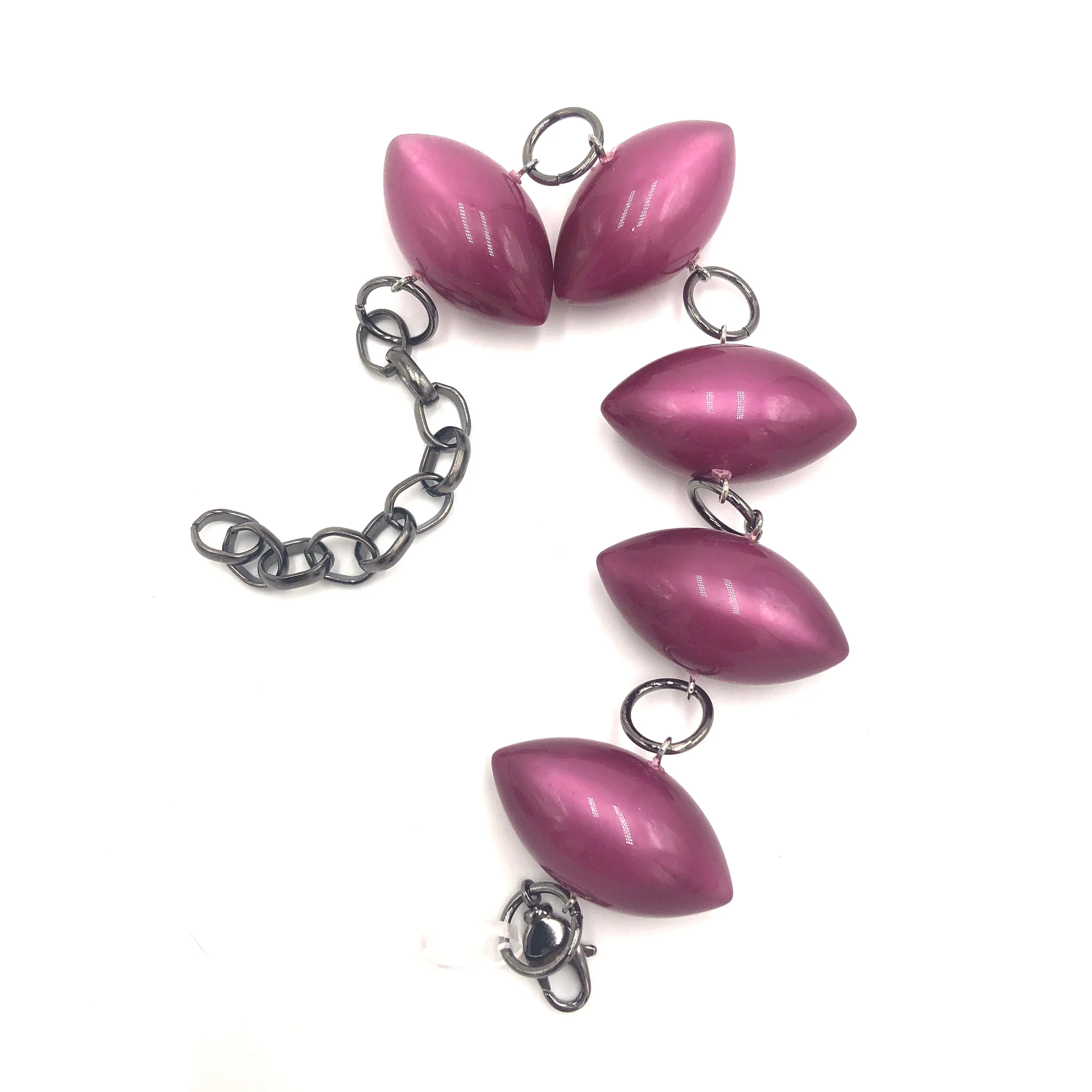 Deep Cranberry Moonglow Pod Stations Bracelet