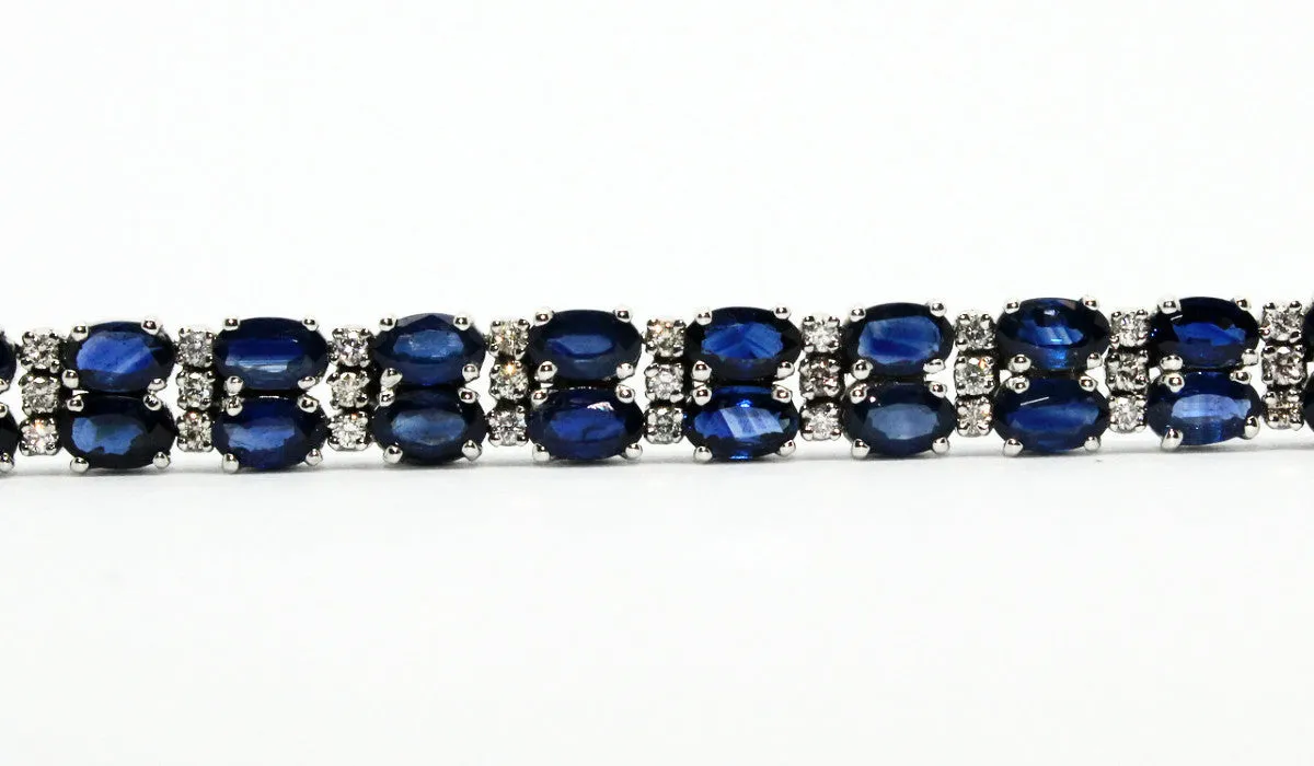 Double Row Sapphire & Diamond Bracelet Ad No. 1024