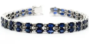 Double Row Sapphire & Diamond Bracelet Ad No. 1024