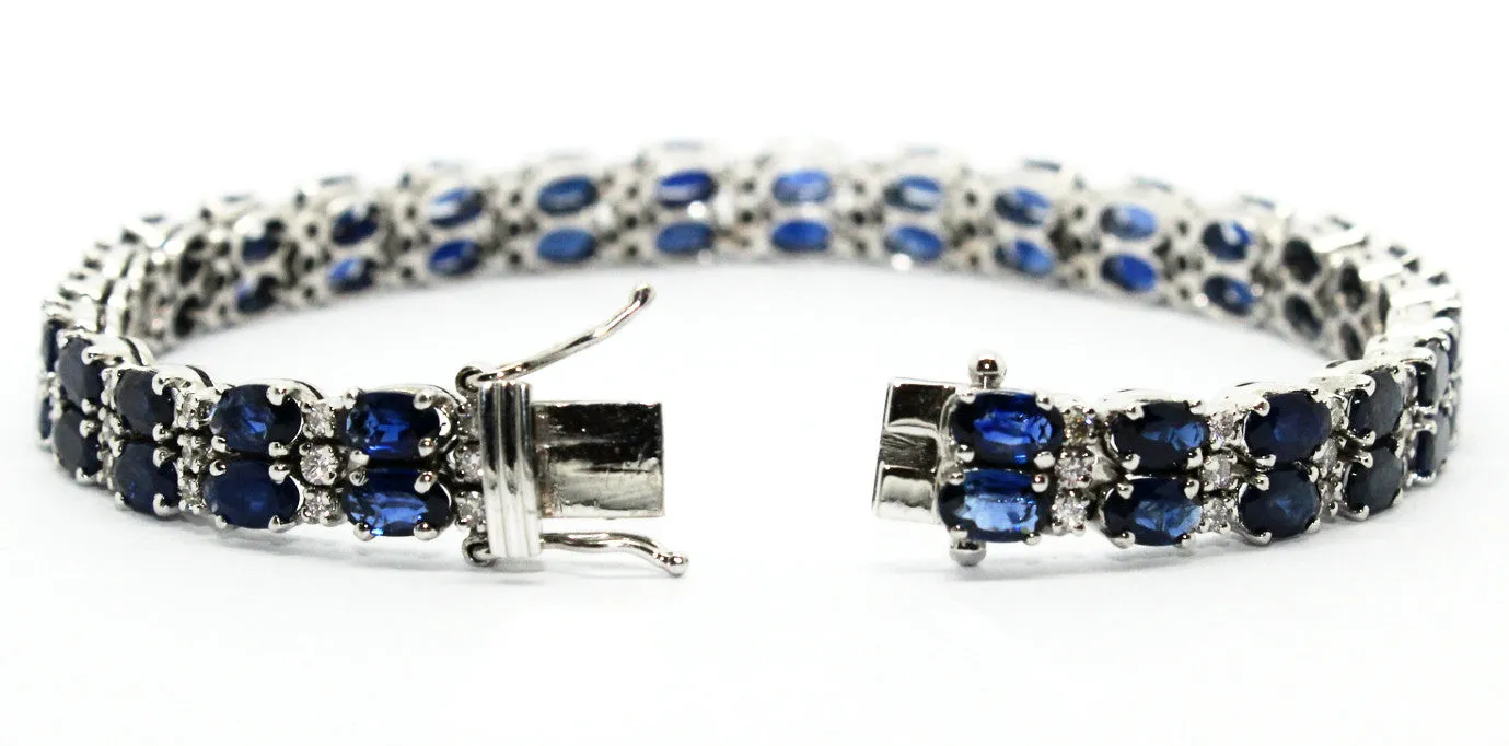 Double Row Sapphire & Diamond Bracelet Ad No. 1024