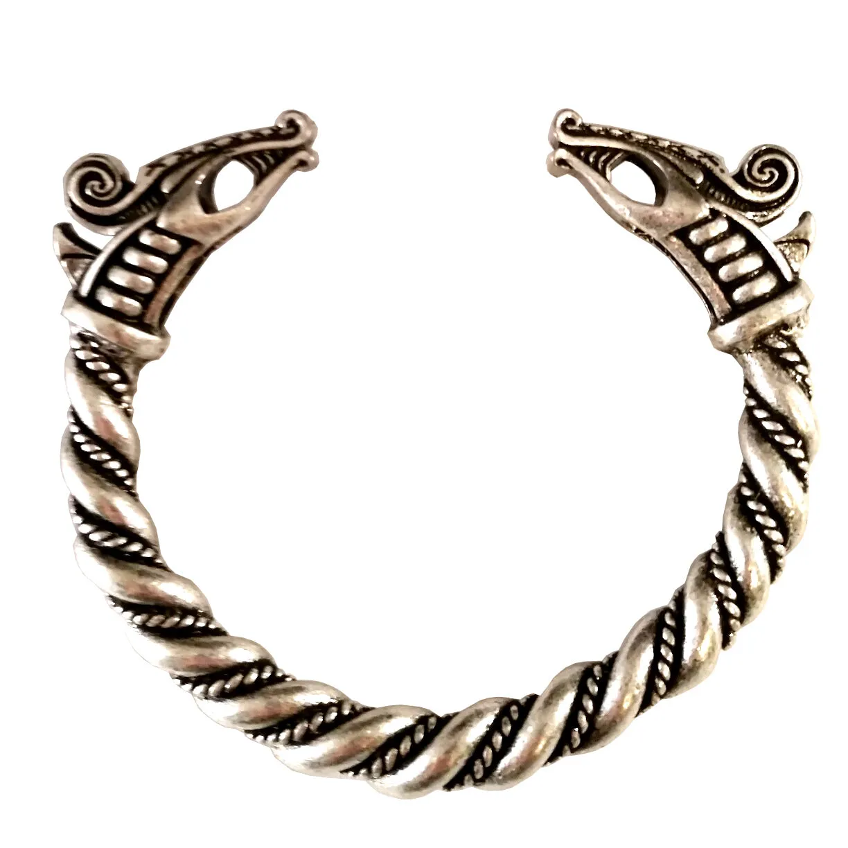 Dragon Bracelet Torc Silver Jelling Danish Viking Style