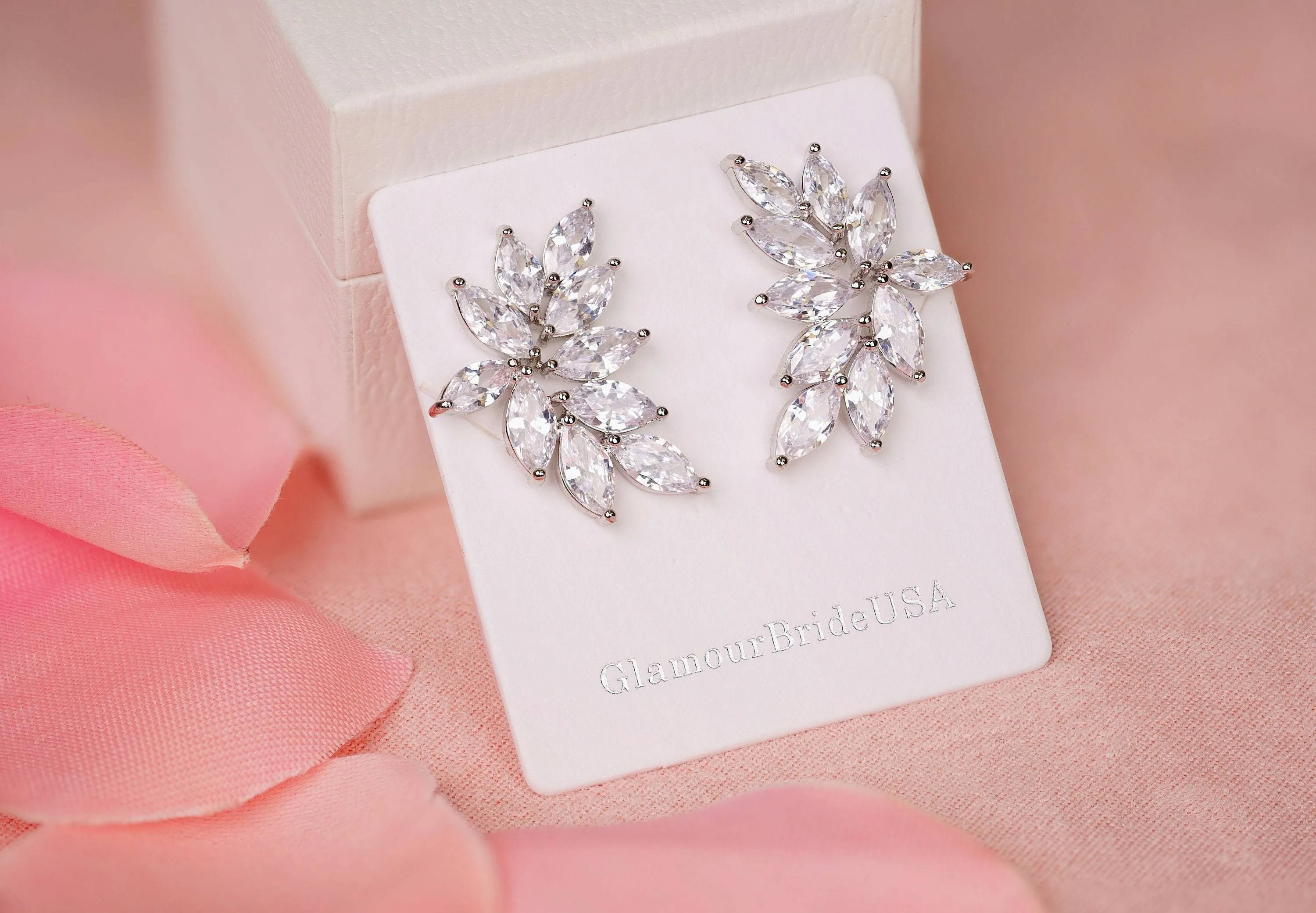 Elizabeth-Crystal Bridal Earrings