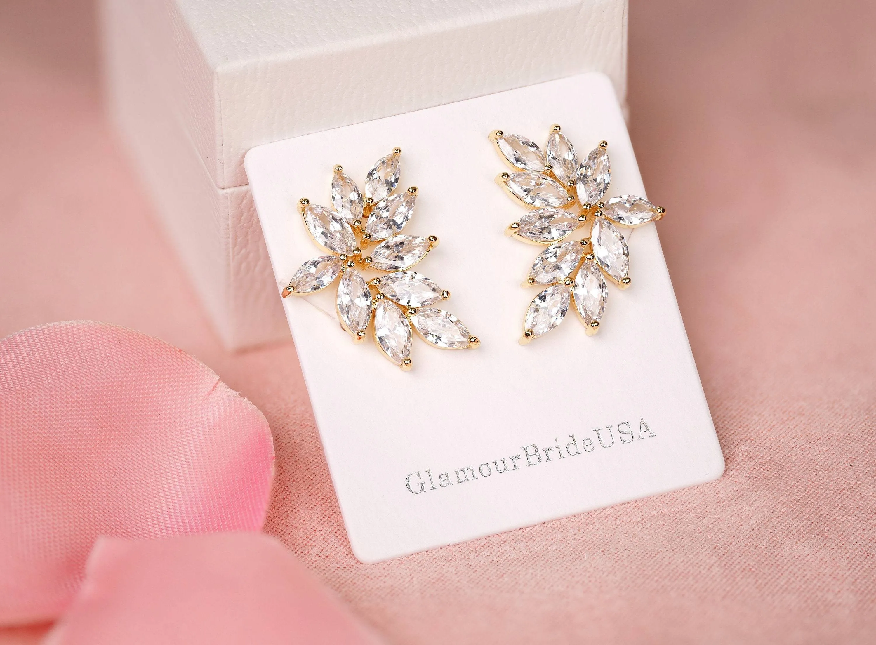 Elizabeth-Crystal Bridal Studs