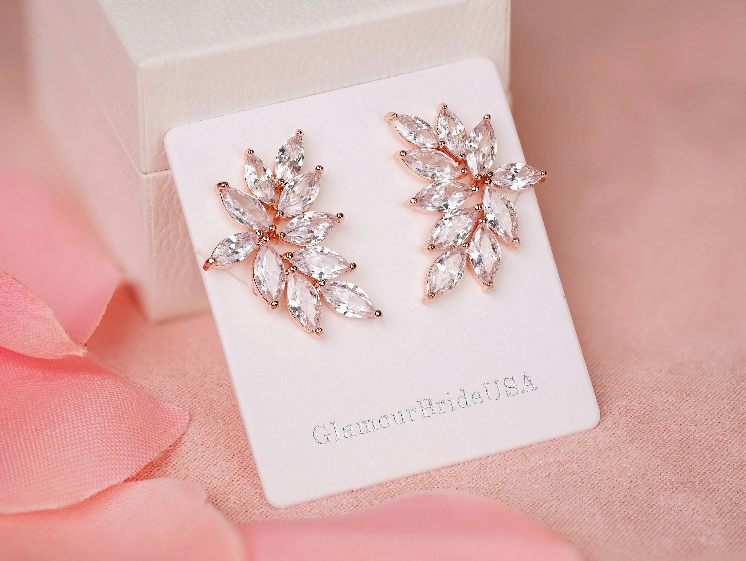 Elizabeth-Crystal Bridal Studs