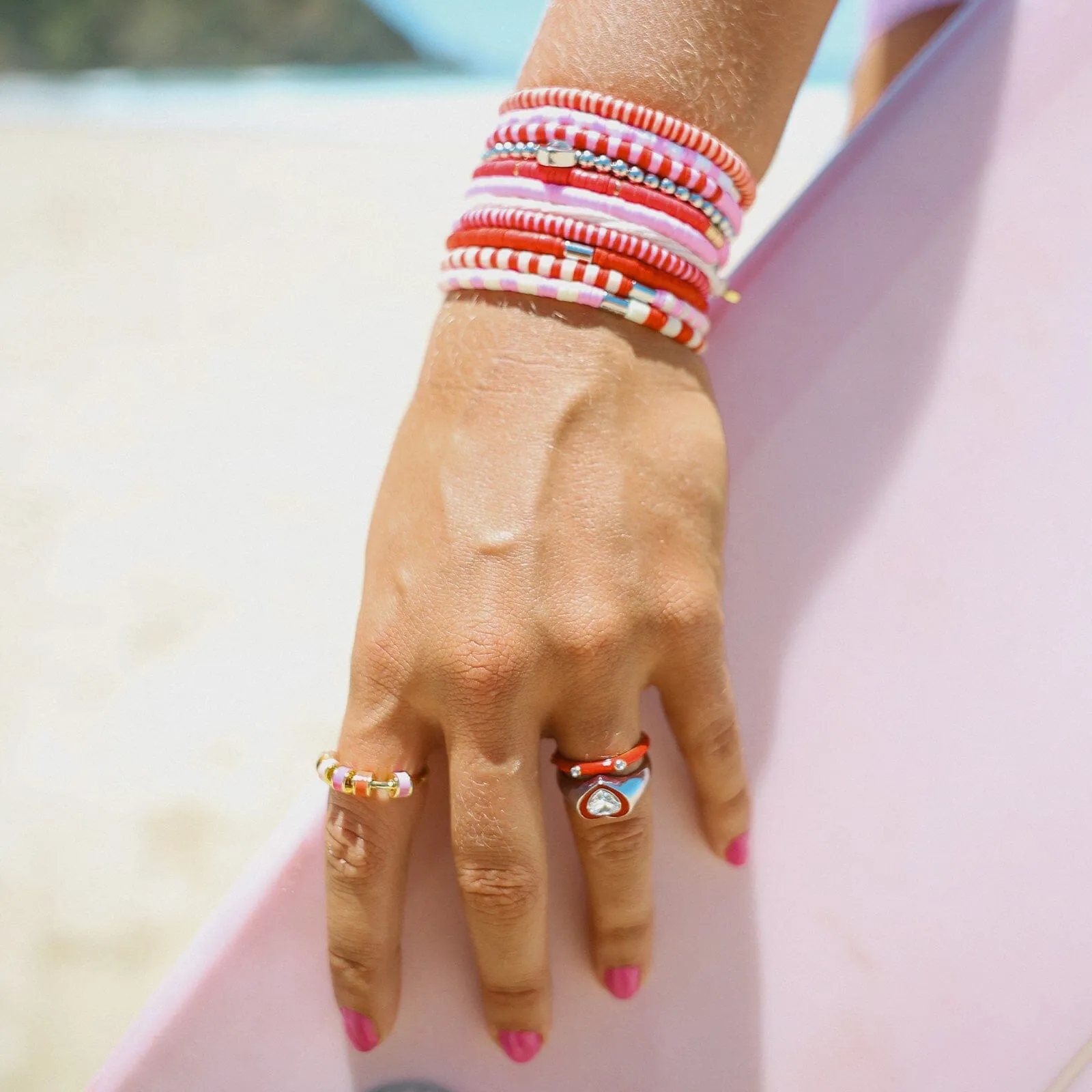 Enamel Bead Fidget Ring