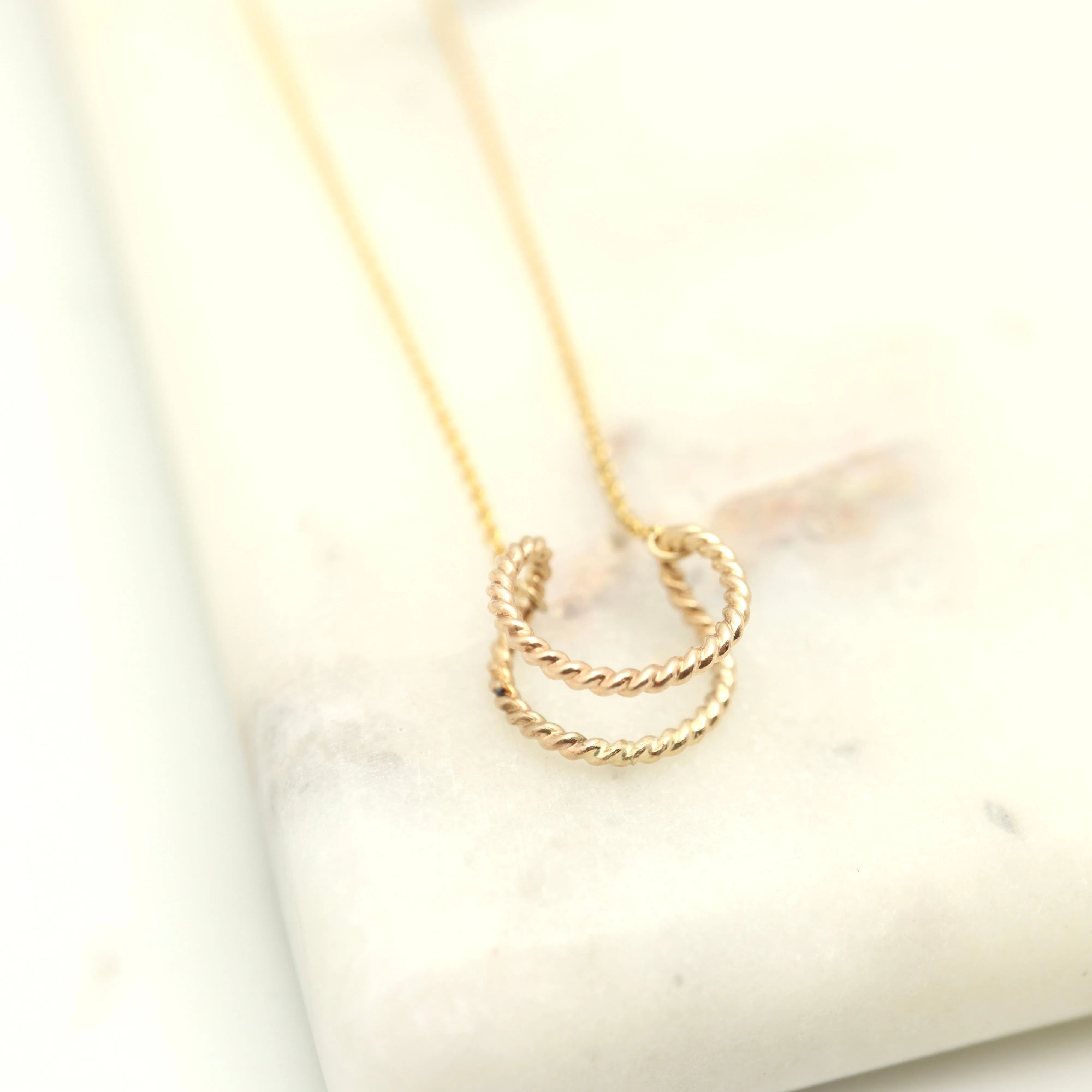 Entwined Collection:  Gold Crescent Necklace