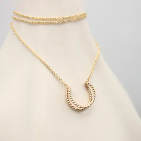 Entwined Collection:  Gold Crescent Necklace