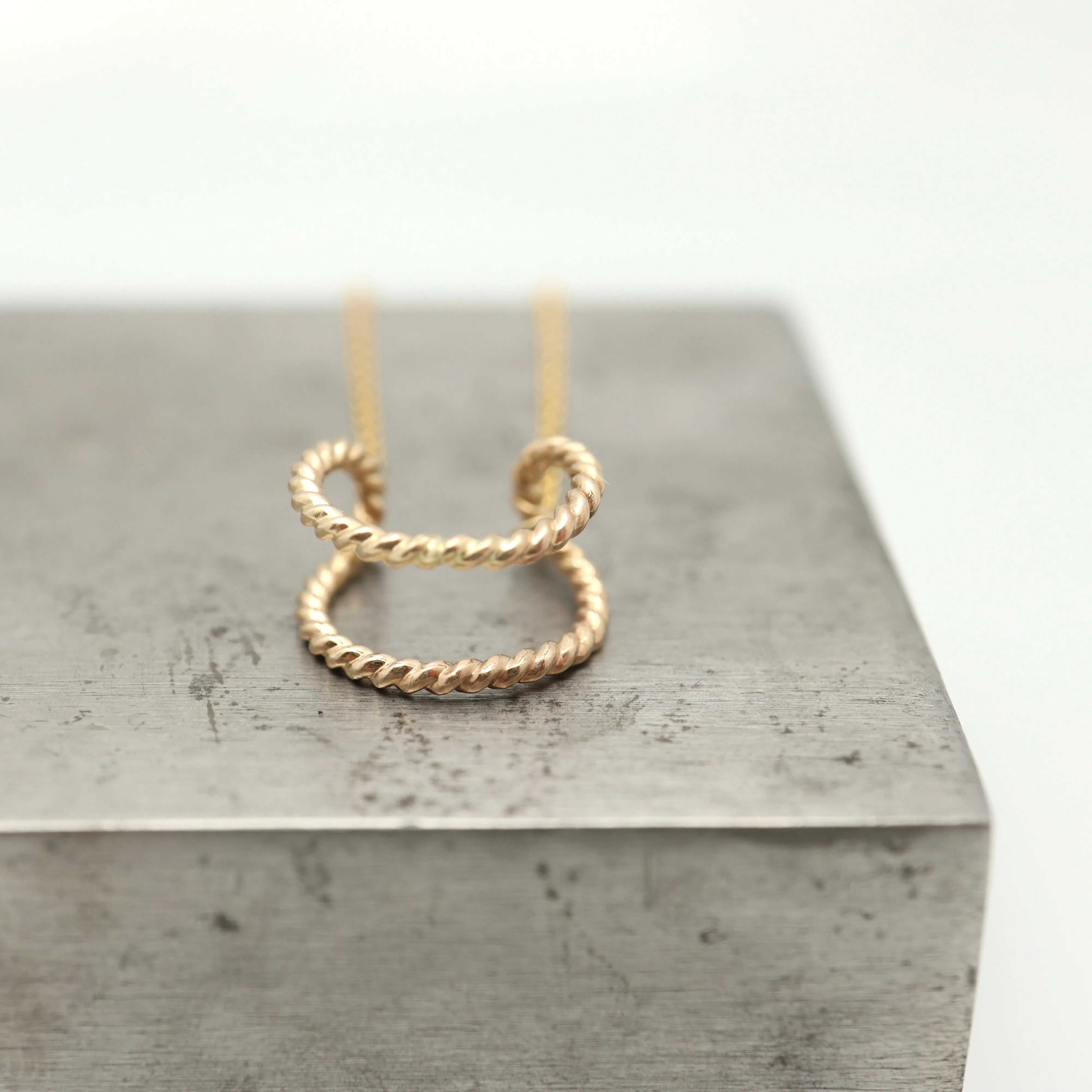 Entwined Collection:  Gold Crescent Necklace