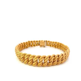 Estate 18KT Yellow Gold Braided Bracelet