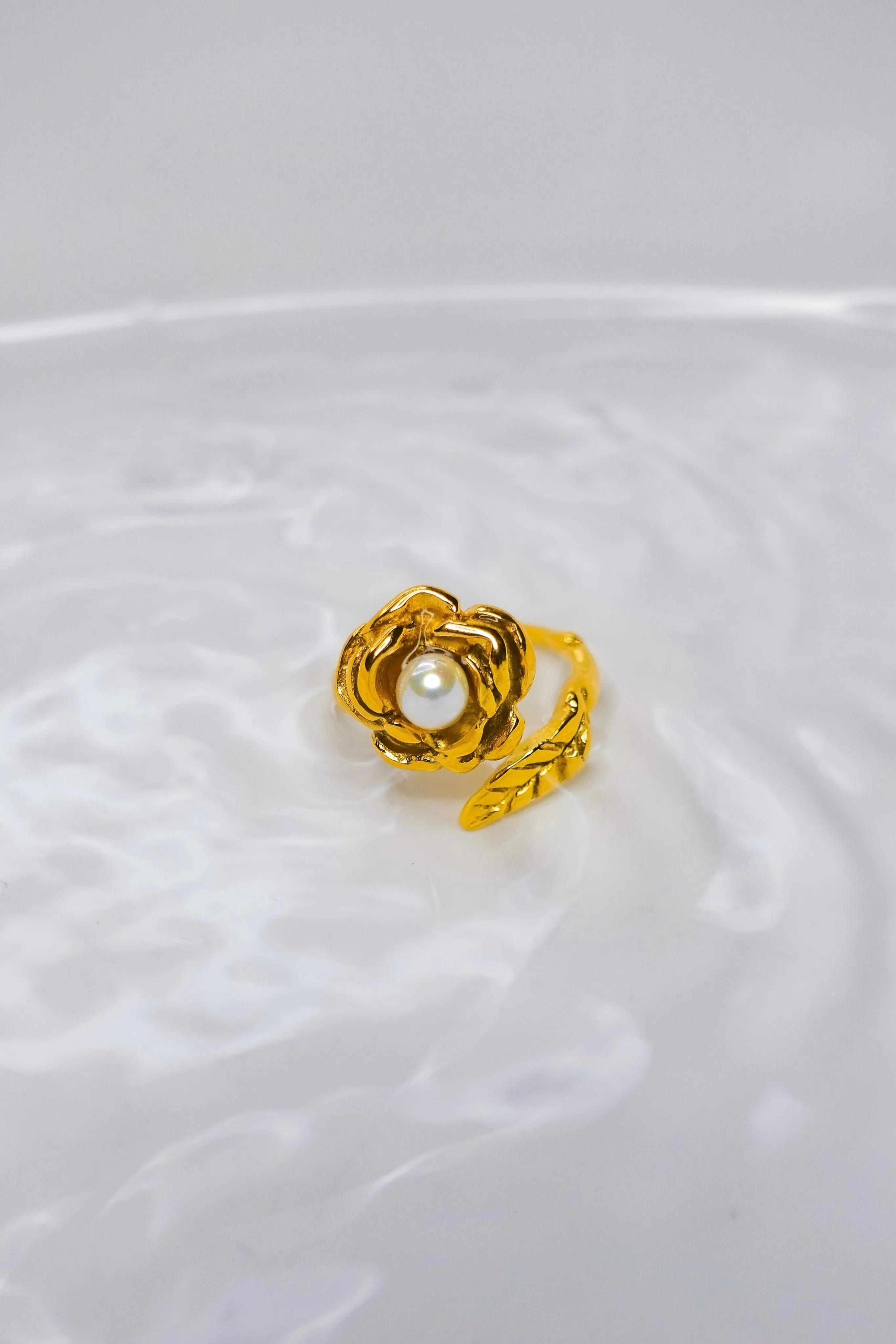 Eternal Rose Pearl Ring (Adjustable Size)