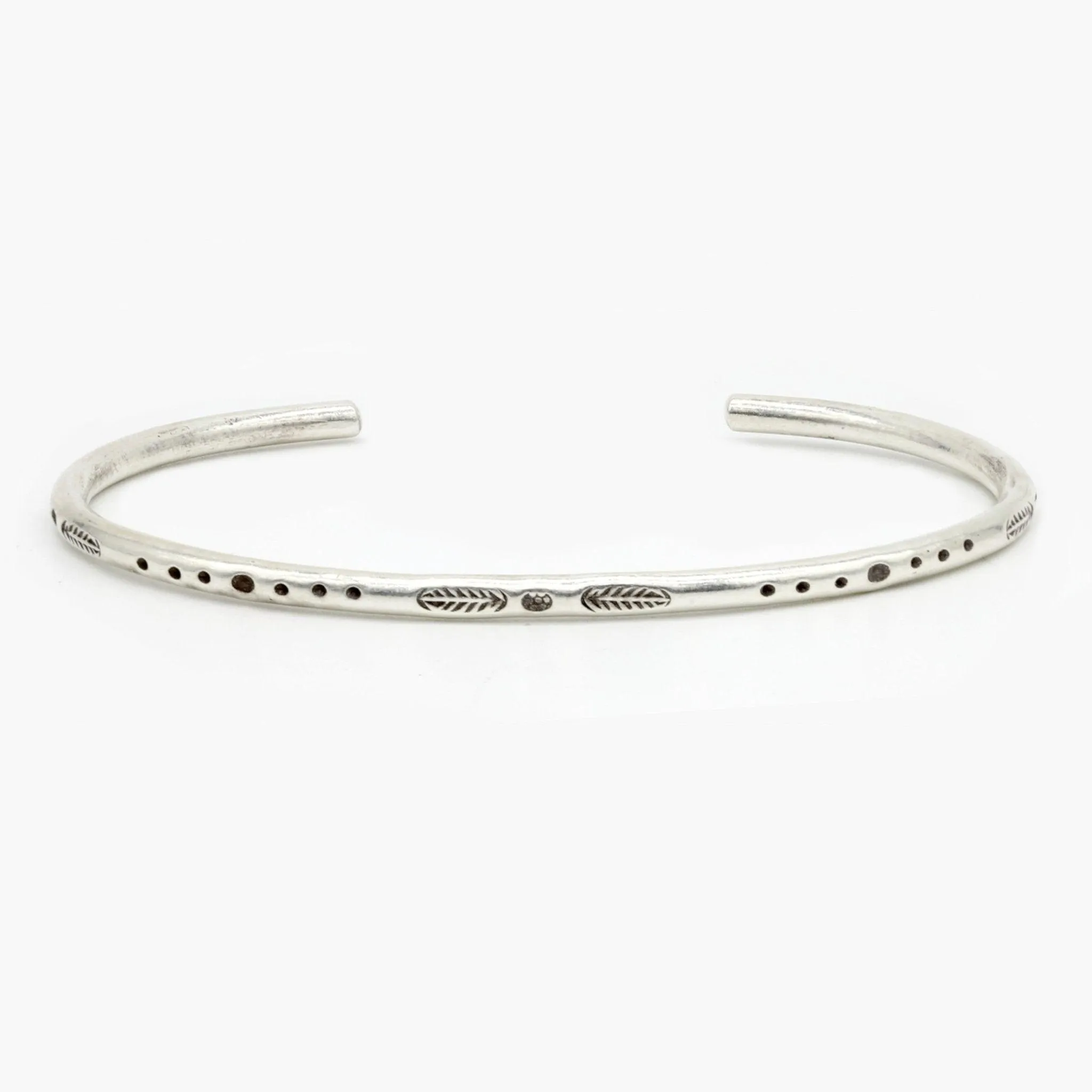 Ethnic "Aztec" Silver Bangle