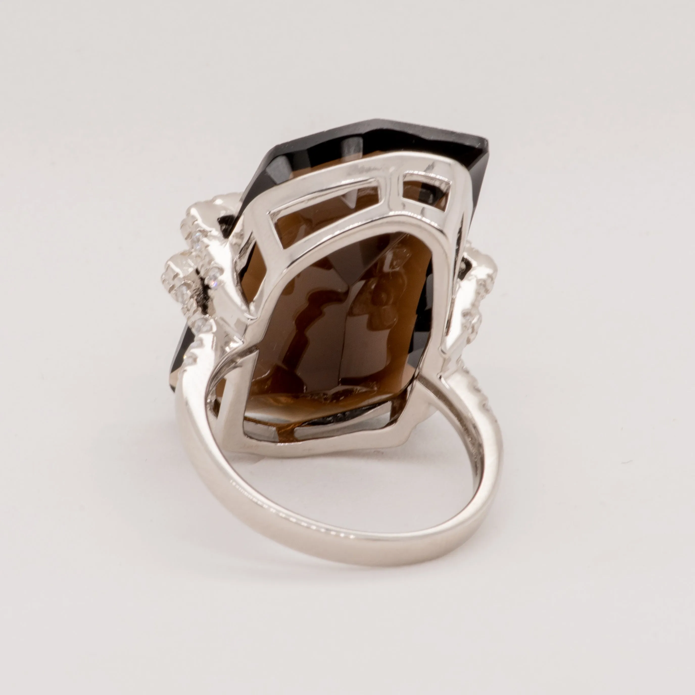 Everest Smokey Quartz Ring in Sterling Silver