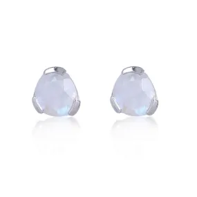 EVERYDAY GEMSTONE STUDS - RAINBOW MOONSTONE