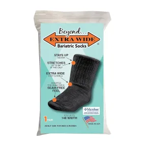 Extrawide Beyond Extra Wide Bariatric Sock (Unisex) - Black