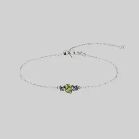 FERONIA. Secret Garden Peridot Bracelet - Silver