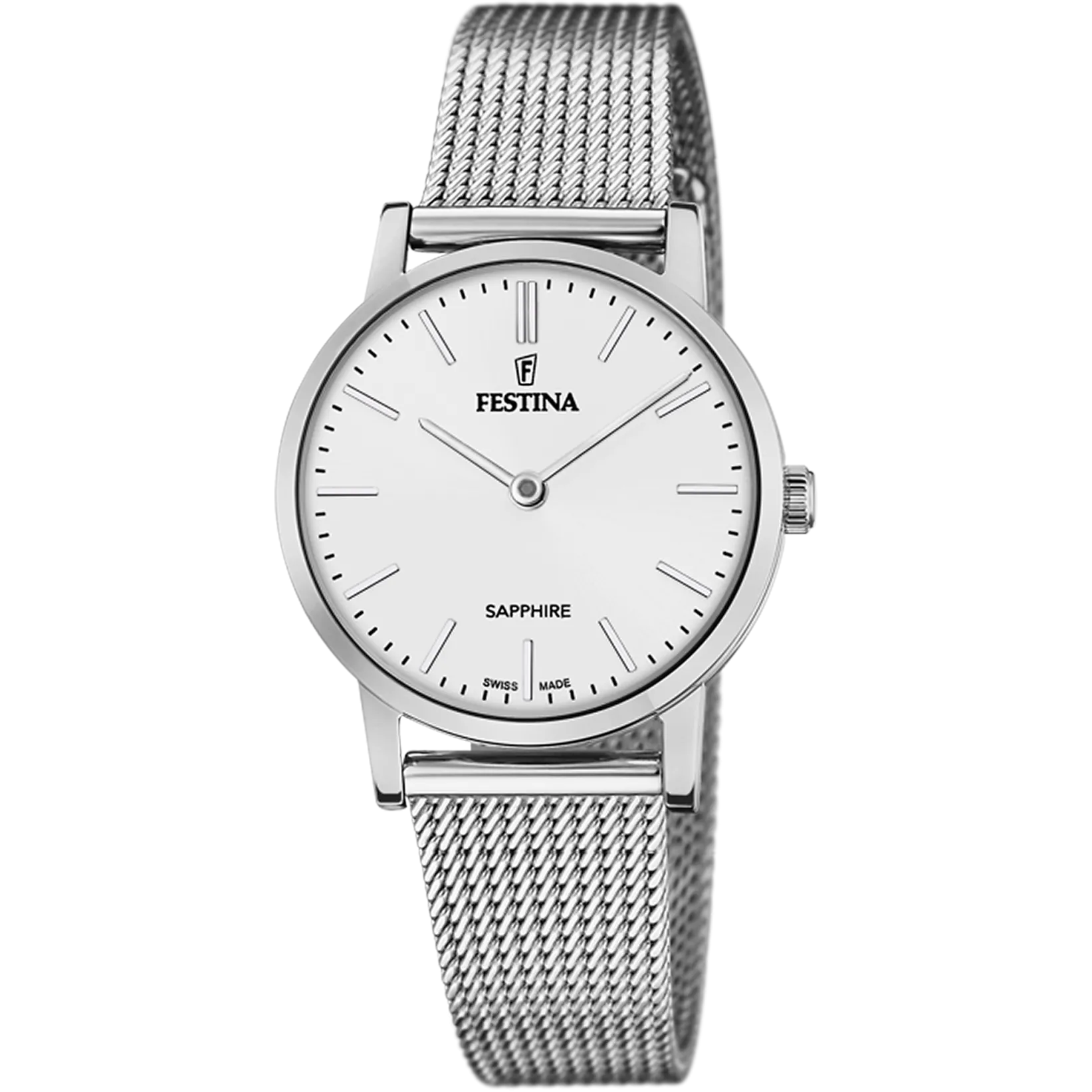 Festina Swiss Quartz 50M WR Stainless Steel Case & Mesh Bracelet