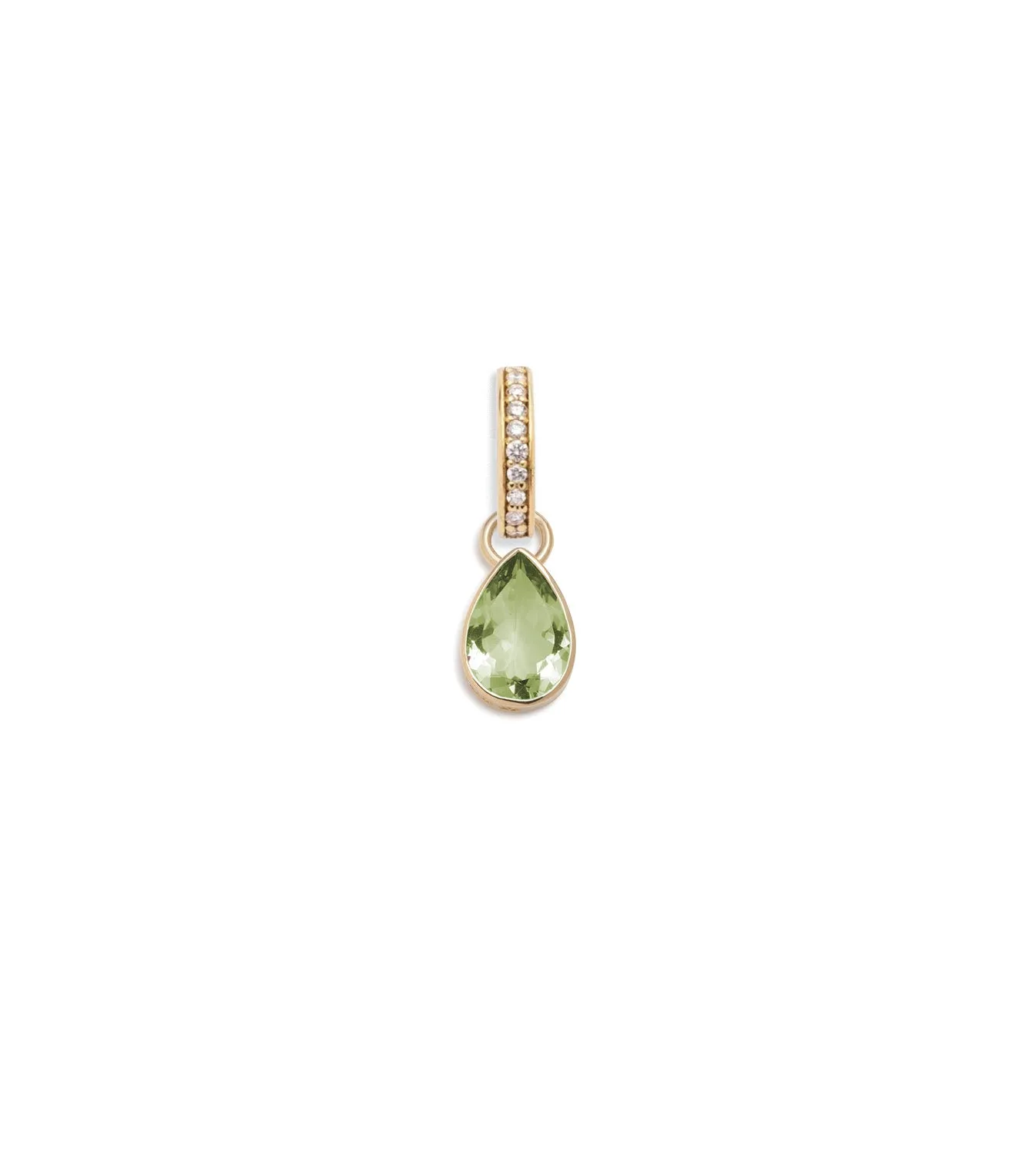 Forever & Always a Pair - Love : 0.65ct Peridot Pear Pendant with Annex Link