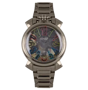 GaGà Milano Watch Manuale Forty-Four 44mm Skeleton IP Gun